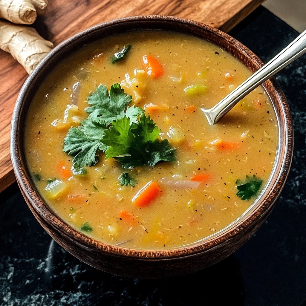 Linsensuppe mit Ingwer