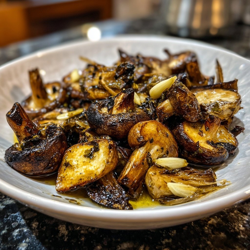Gegrillte Champignons Mit Knoblauch