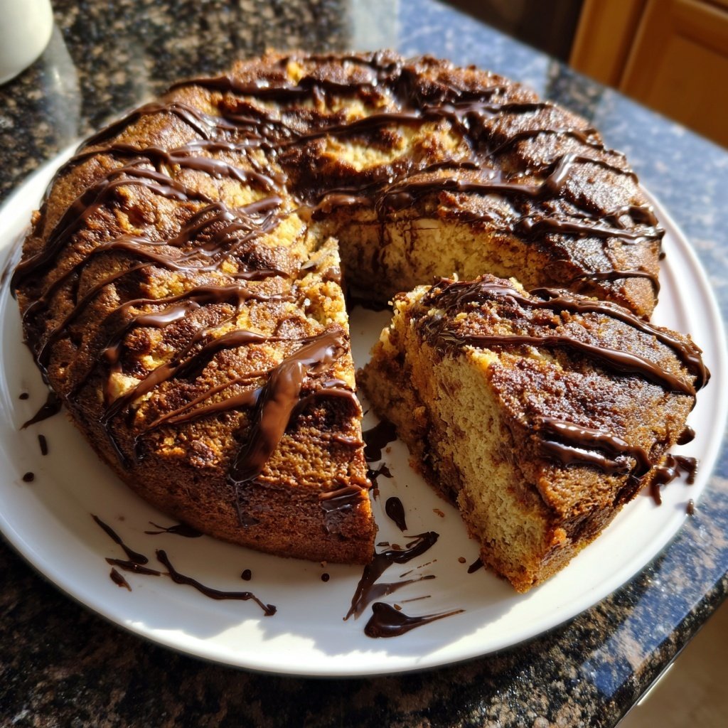 Bananenkuchen mit Mandeln und Kakao