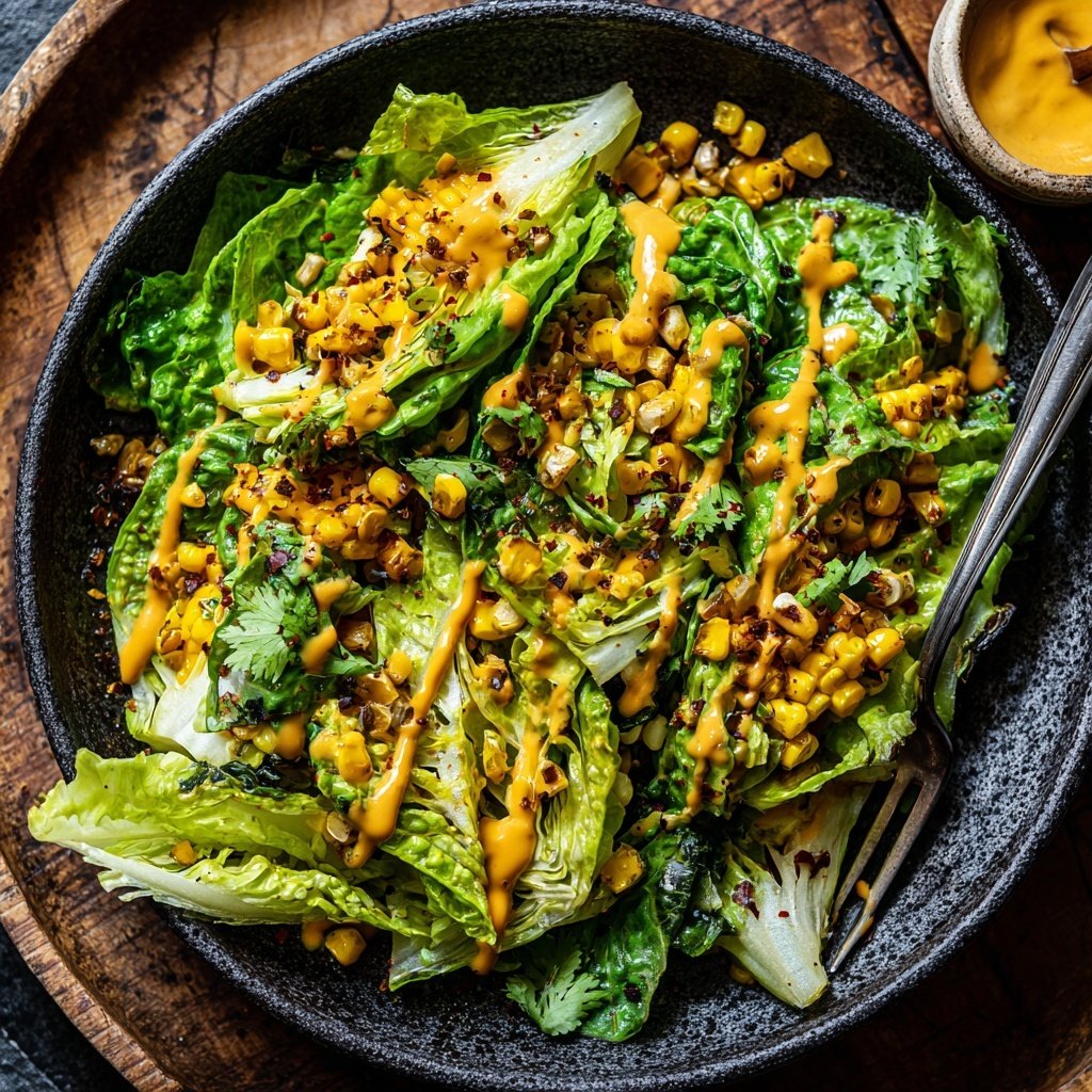 Chinakohl-Salat mit Mais und Honig-Senf-Dressing