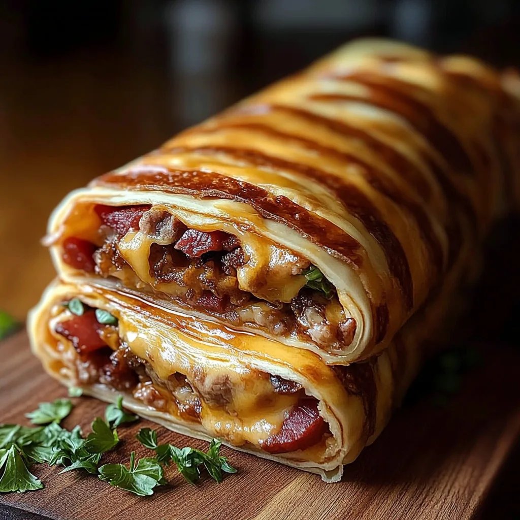 Knoblauch-Butter-Rindfleisch-Bacon-Cheeseburger-Rollups