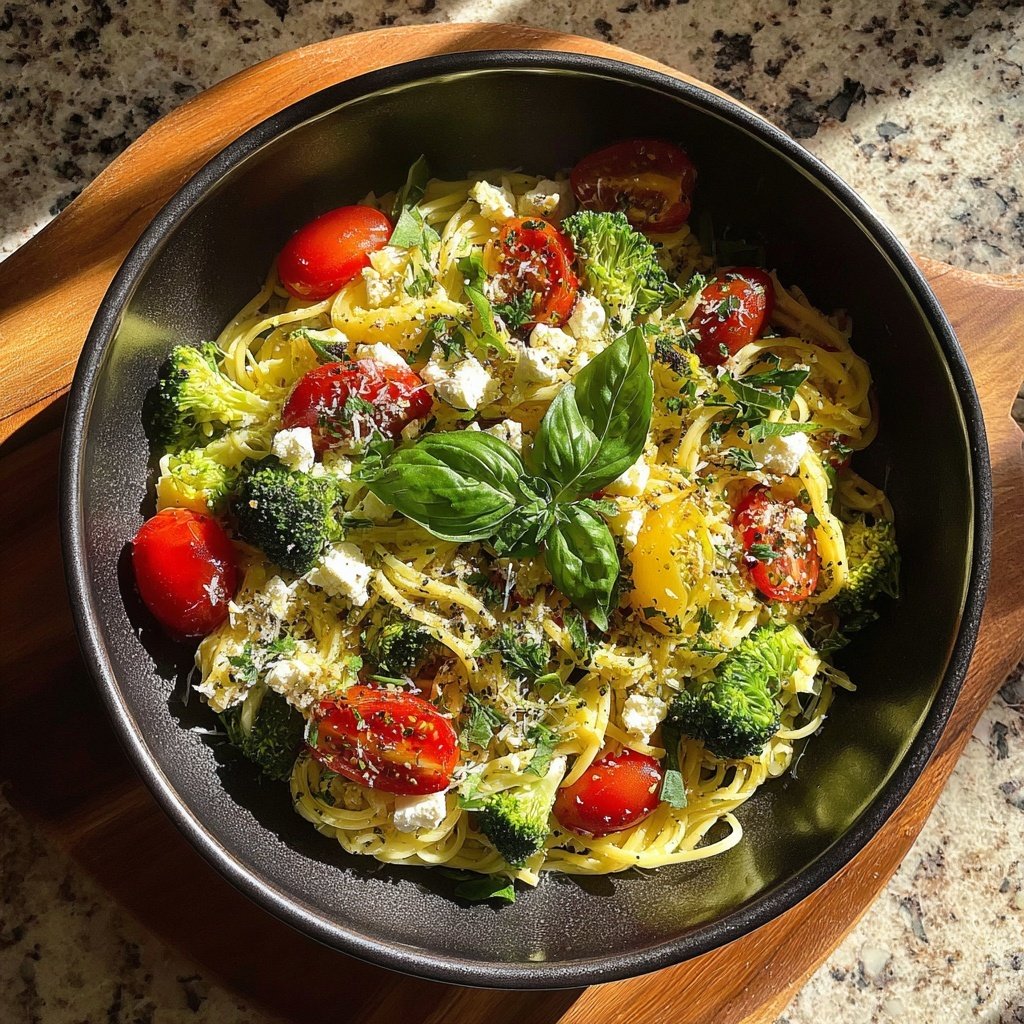 Mediterraner Nudelsalat Mit Brokkoli