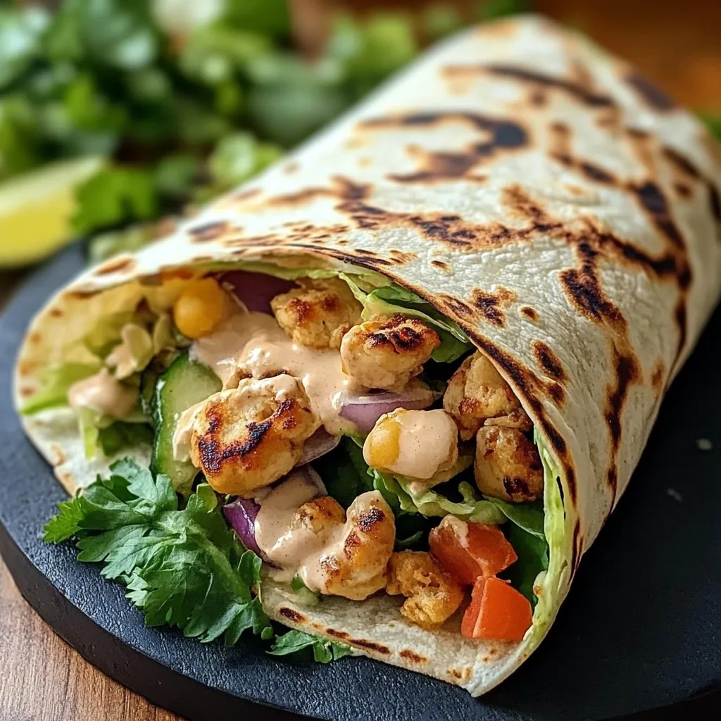Gerösteter Blumenkohl Wrap
