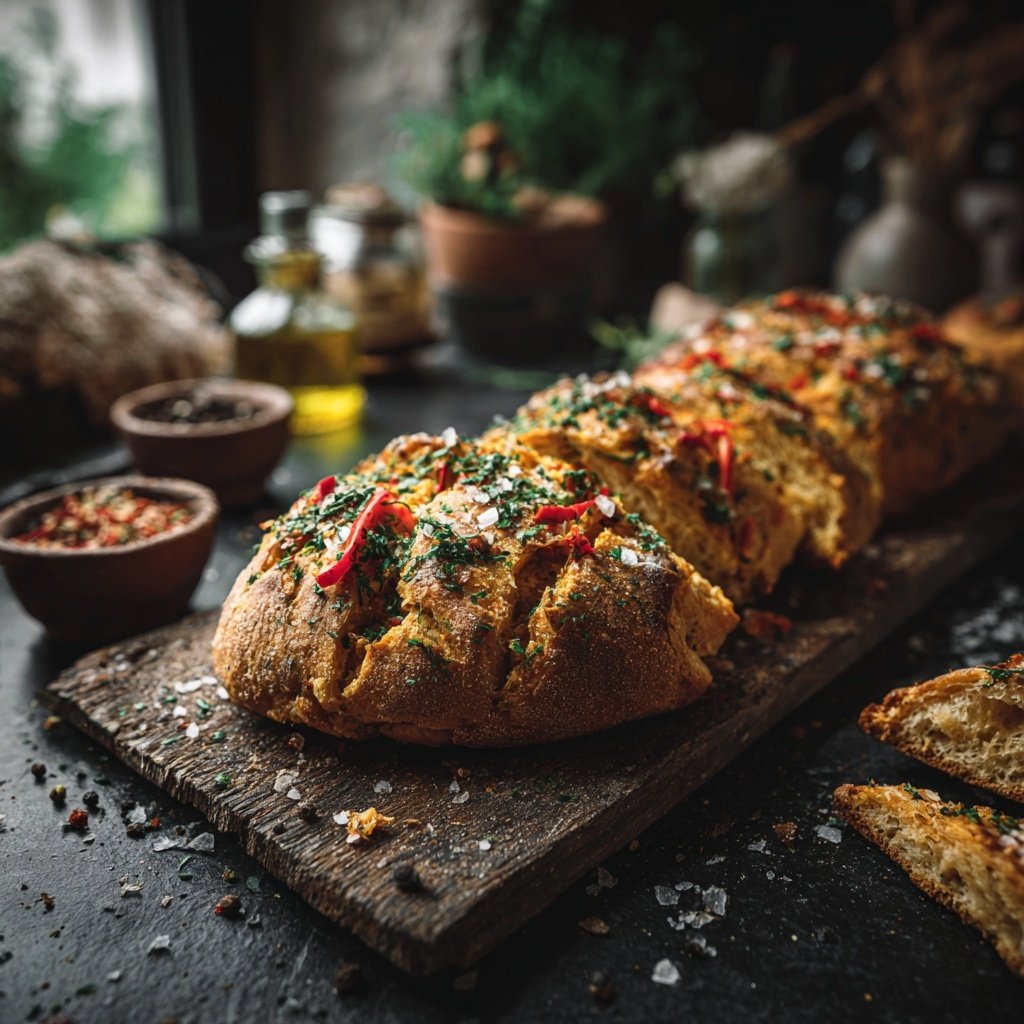 Zupfbrot Mit Paprika Streifen