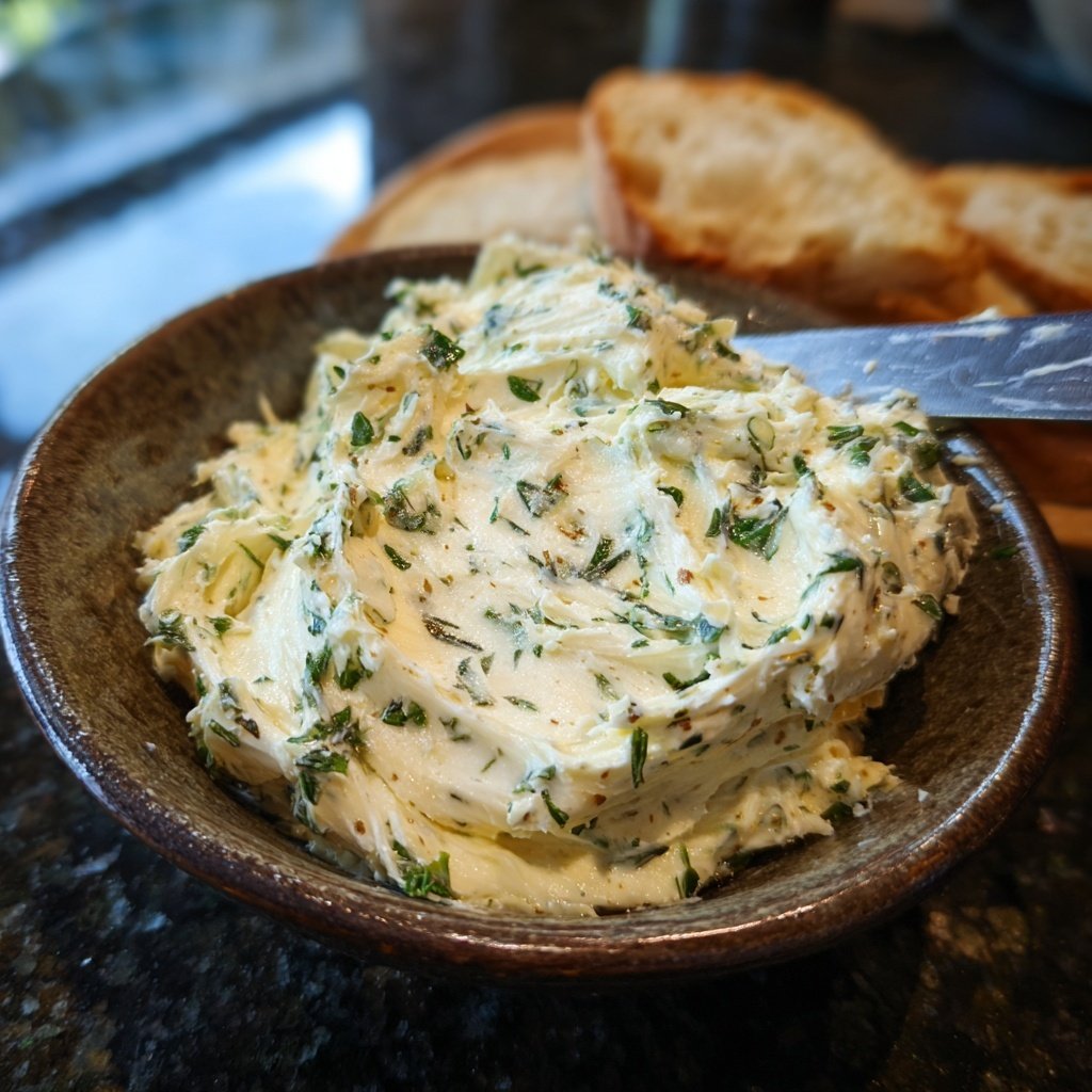 Selbstgemachte Knoblauchbutter Für Baguette