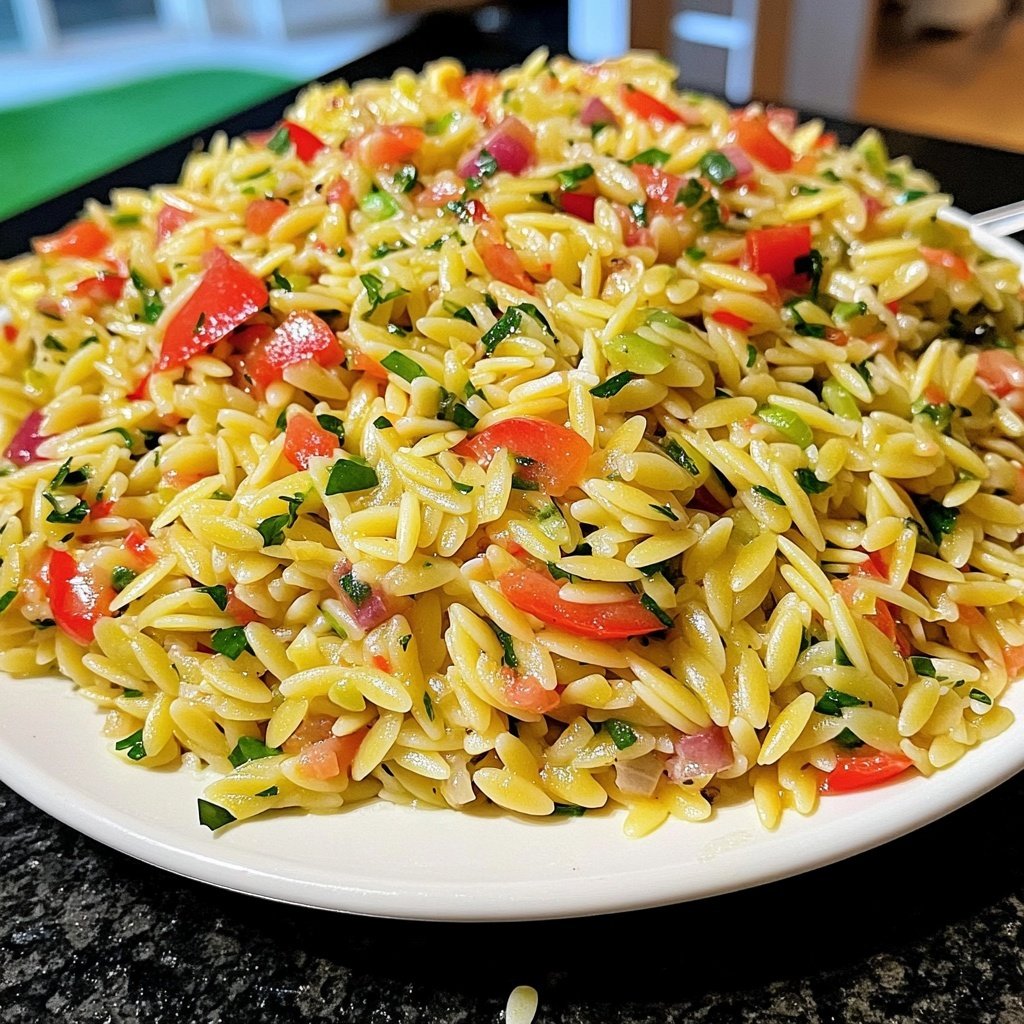 Italienischer Orzo Nudelsalat