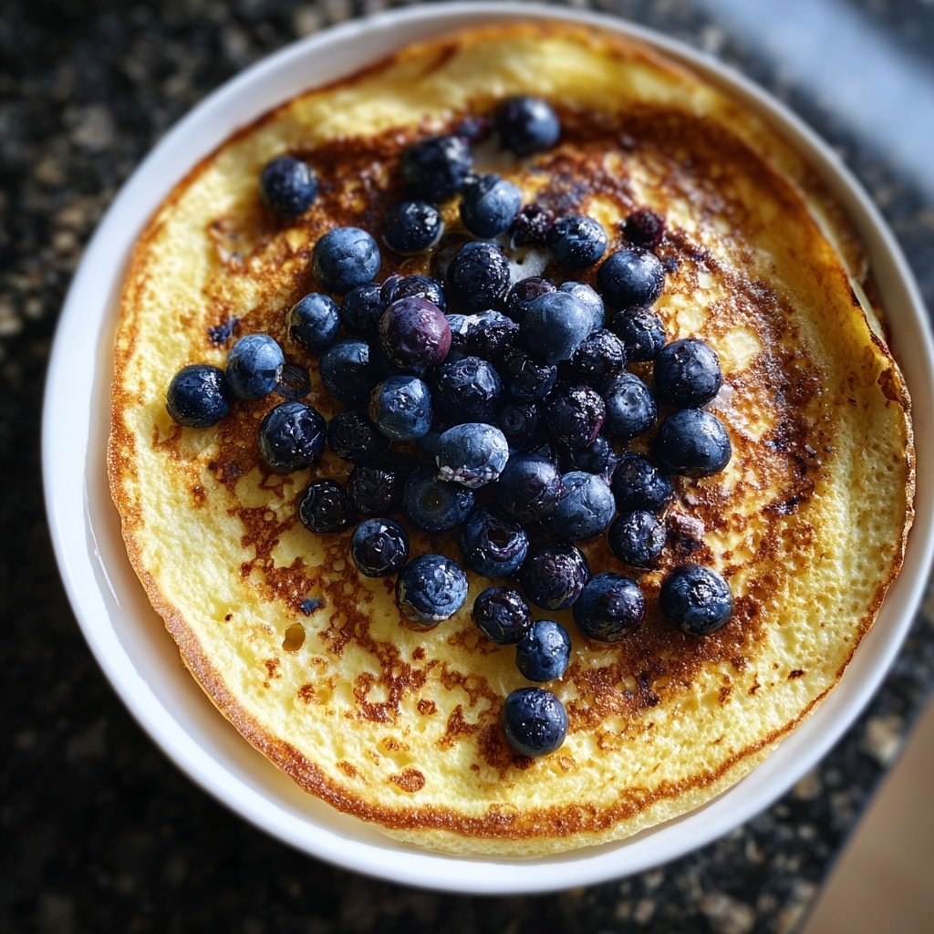Pfannkuchen mit Heidelbeeren