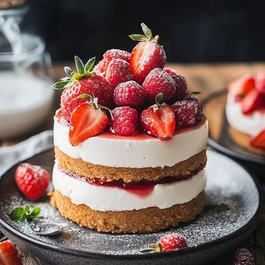 Schnelles Erdbeer Dessert