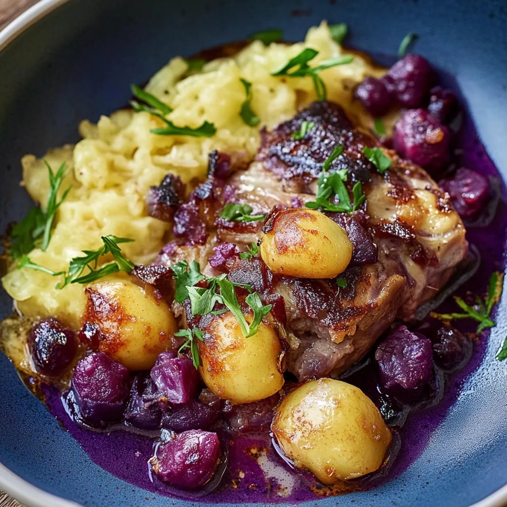 Knödel-Rotkohl-Auflauf