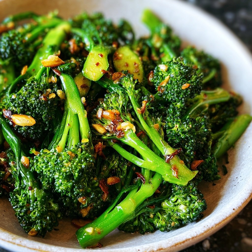 Brokkoli Pfanne Mit Knoblauch