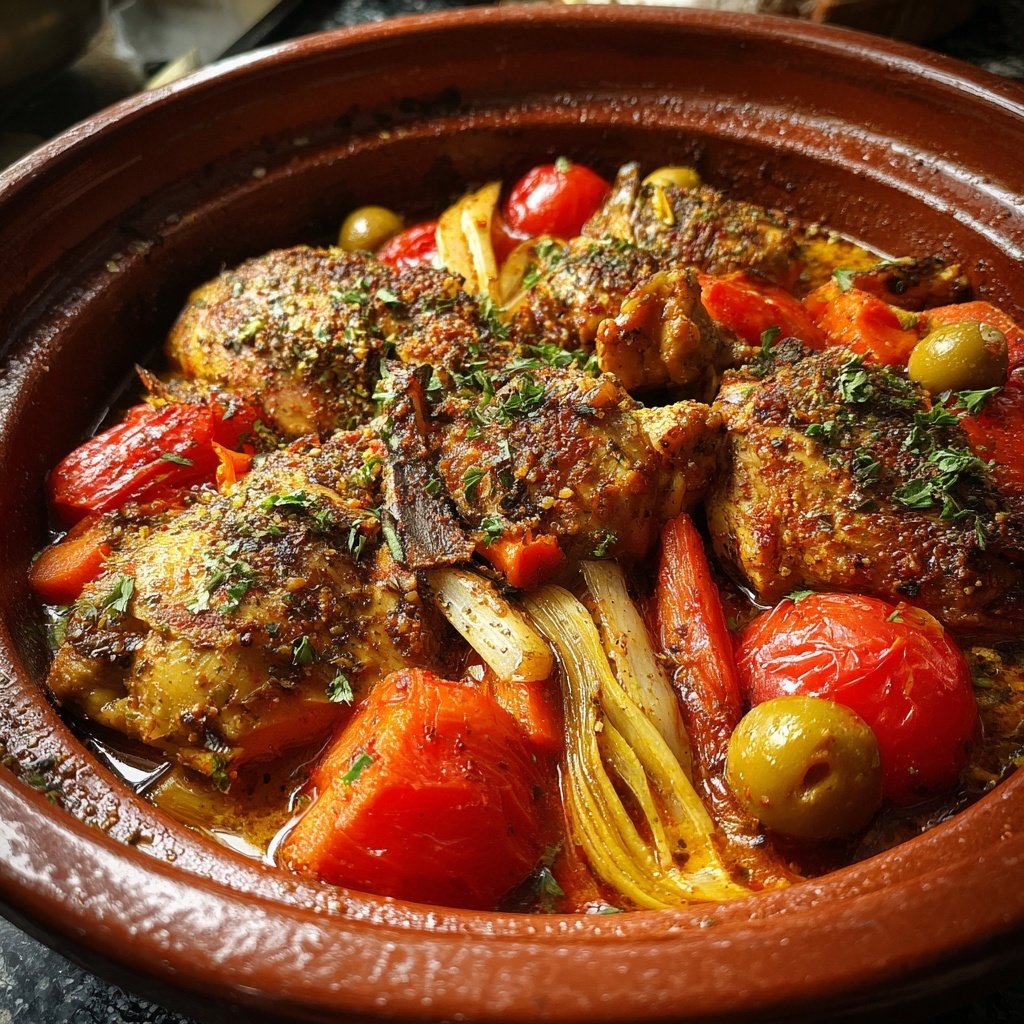 Internationale Küche Marokkanisches Hähnchen-Tagine