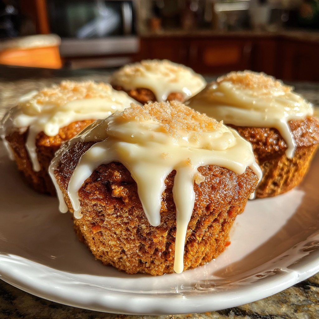 Karotten Muffins Mit Frischkäse Topping